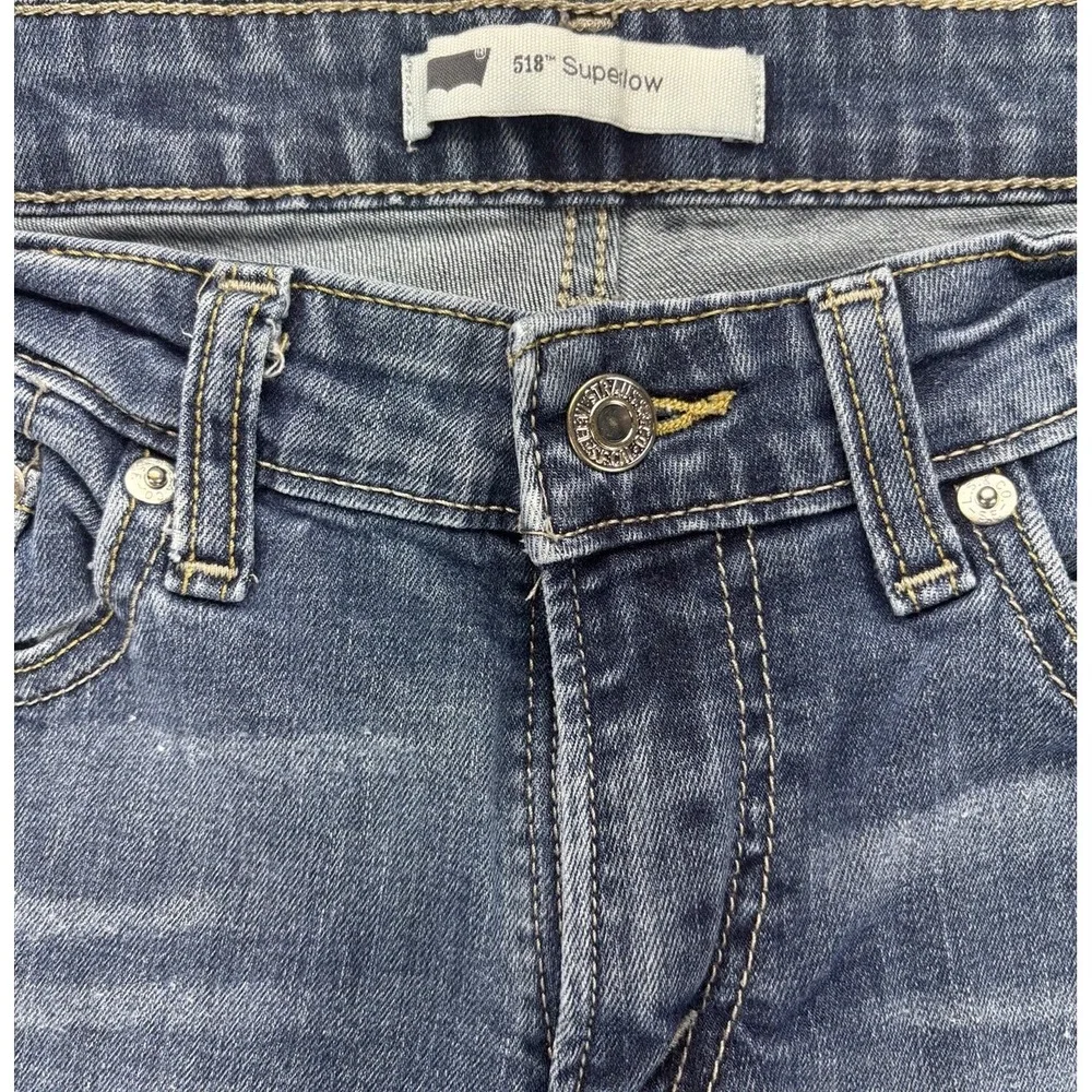 Levis 518 Superlow Flare Jeans Womens W29 L32 Y2K Low Rise Bootcut‎ Western Boho